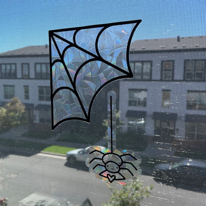 Spider + web suncatcher pack