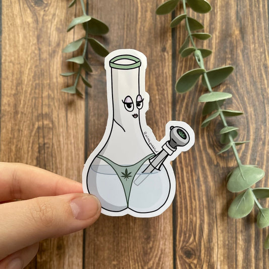 Bong in a thong sticker