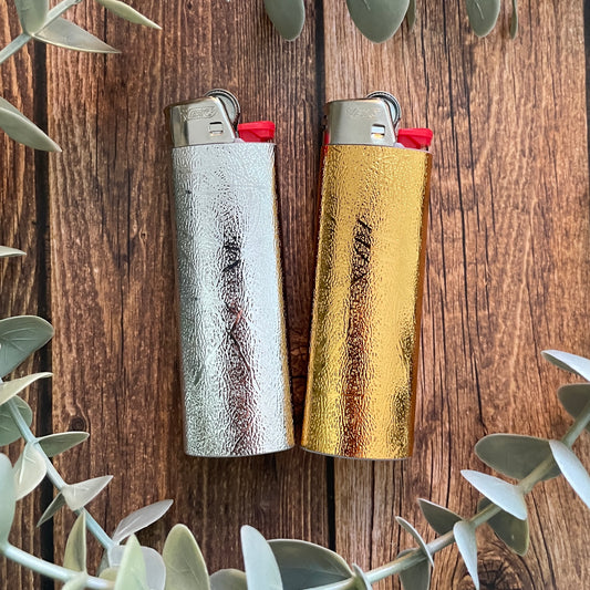 Textured metallic lighters